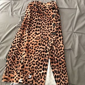 Leopard print Midi Skirt
